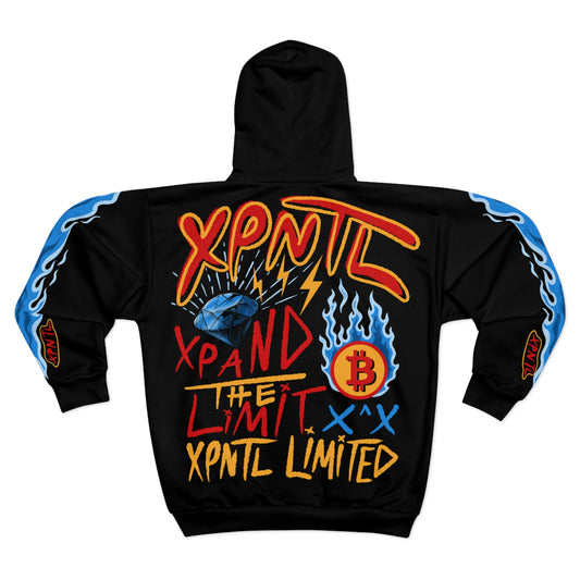 XPNTL Blue Flames Zip Hoodie